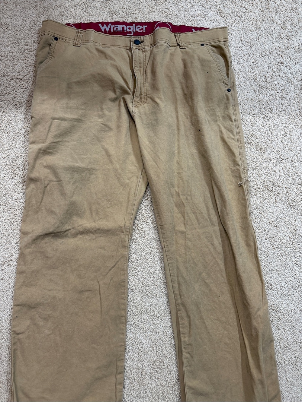 Wrangler Khaki/Tan Straight-Leg Chinos